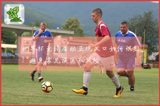 世界杯竞猜活动正规入口如何识别？避免常见误区和风险
